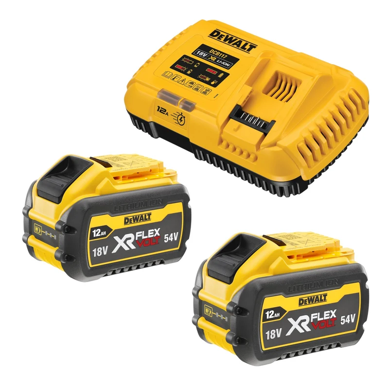 DeWalt DCB 117 Y2 Akku Starter Set 18 V Ladegerät 12 A + 2x DCB 548 Akku 12,0 Ah