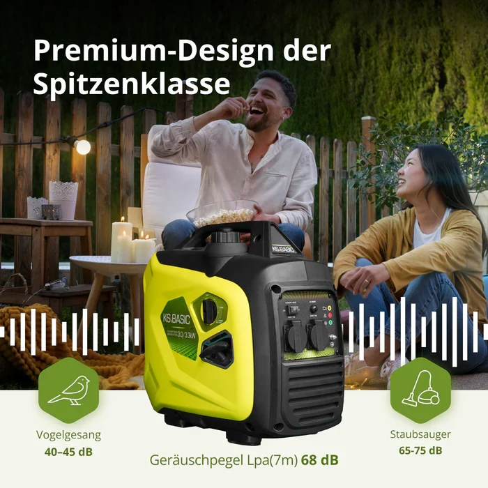 "Könner & Söhnen" Inverter-Benzingenerator KSB 33i S - 3kW Nennleistung - Benzinmotor - 230V