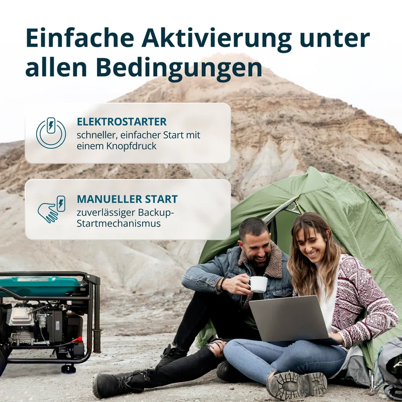 "Könner & Söhnen" Inverter Generator KS 6500iE - 6kW Nennleistung - Benzinmotor - 230V