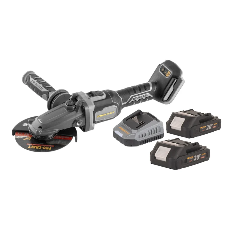 Procraft Industrial AG125Cbb Akku Flachkopf Winkelschleifer 20 V 125 mm Brushless
