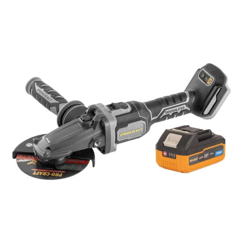 Procraft Industrial AG125Cbb Akku Flachkopf Winkelschleifer 20 V 125 mm Brushless
