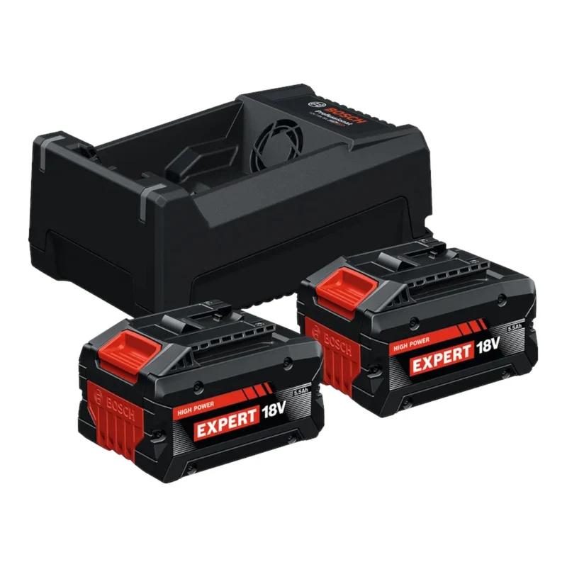 Bosch 2x EXBA 18V-55 + GAL 12V/18V-80 EXPERT Starter Set 18 V ( 1600A0373P ) 2x Akku 5,5 Ah + Ladegerät 8 A AMPShare