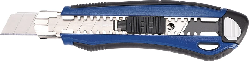 TECWERK Cuttermesser 18 mm Klingenbreite 166 mm Aluminium mit Ersatzklingen-Magazin