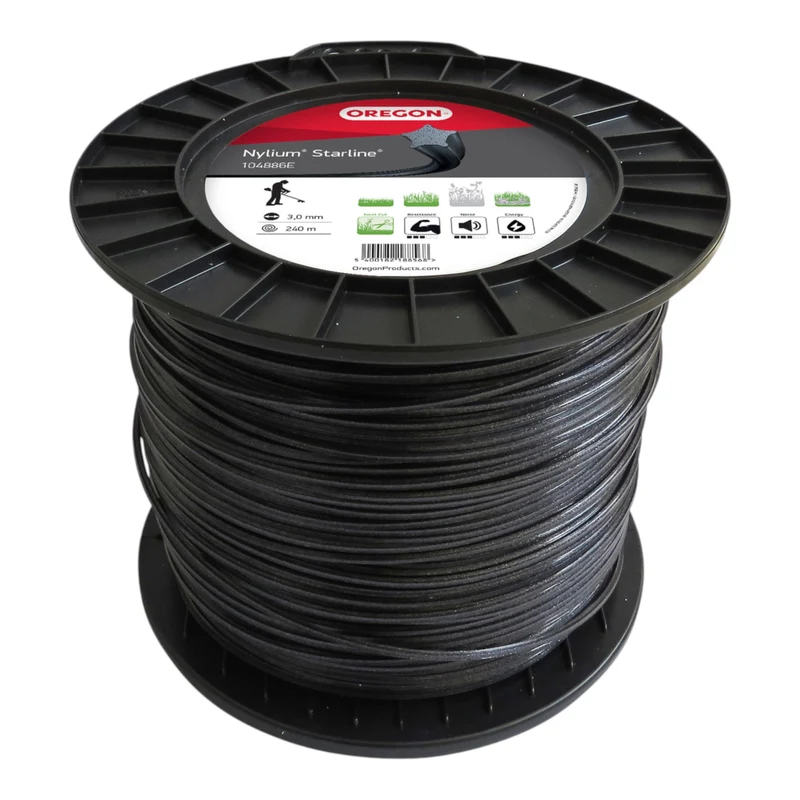 Oregon Nylium Starline Trimmerfaden 3,0 mm x 240 m ( 104886E ) für Benzin und Akkugeräte