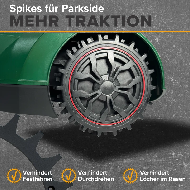 Aluminium Spikes für Parkside Mähroboter PMRA/PMRDA/PAMR/PAMRS