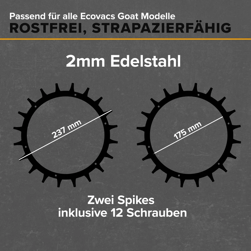 Ecovacs Goat Edelstahl Spikes