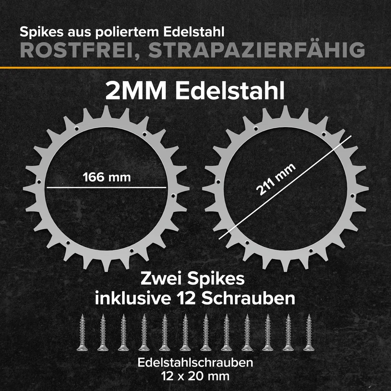 Spikes Plus Edelstahl Worx