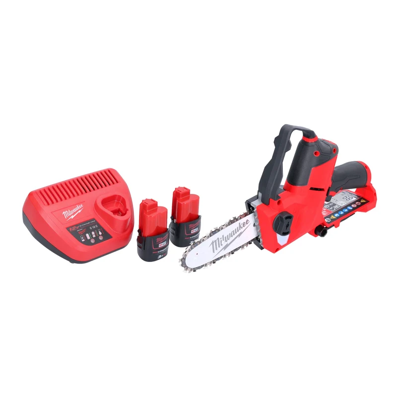 Milwaukee M12 FHS-302 Akku Astsäge 12 V 15 cm Brushless + 2x Akku 3,0 Ah + Ladegerät