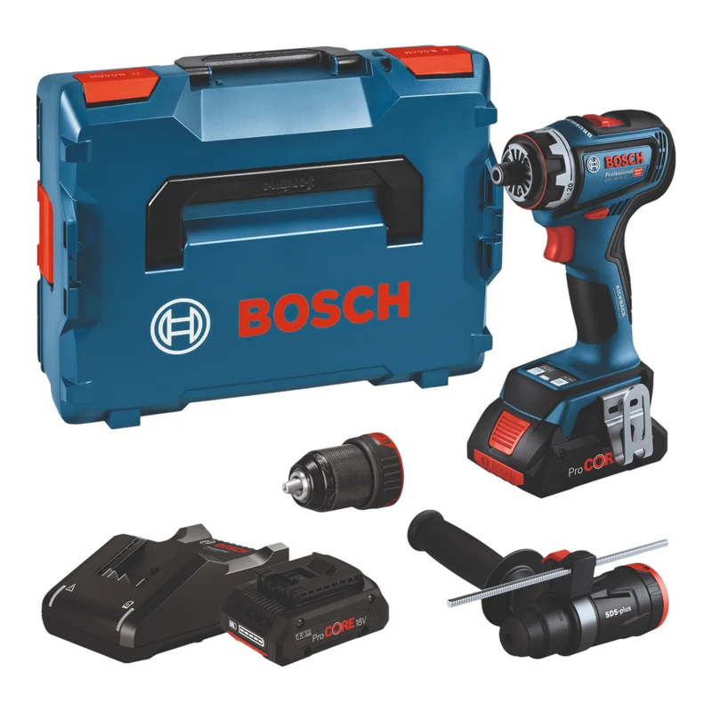 Bosch GSR 18V-90 FC Professional Akku Bohrschrauber 18 V 64 Nm ( 06019K6205 ) + 2x ProCORE Akku 4,0 Ah + Ladegerät + L-Boxx