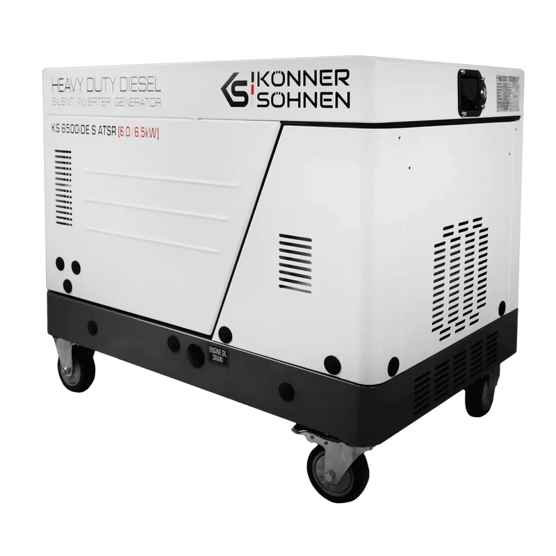 "Könner & Söhnen" Diesel Inverter Generator in Soundproof Casing KS 6500iDE S ATSR - 6kVA Nennleistung - Dieselmotor - 230V