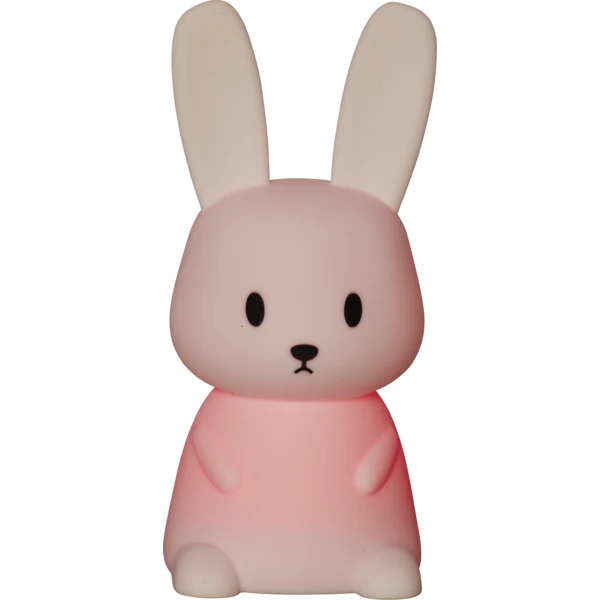 Star Trading LED Nachtlicht "Bunny", Hase weiß, 7 einstellbare Farben, mit Touchsensor, 0,3 W, ca. 9x20 cm, Batterie, Silikon