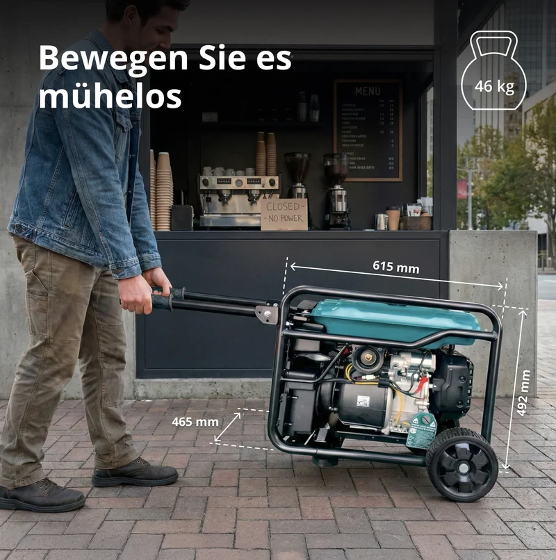 "Könner & Söhnen" Inverter Generator KS 6500iEG (Benzin/Gas) - 6kW Nennleistung - Benzinmotor - 230V