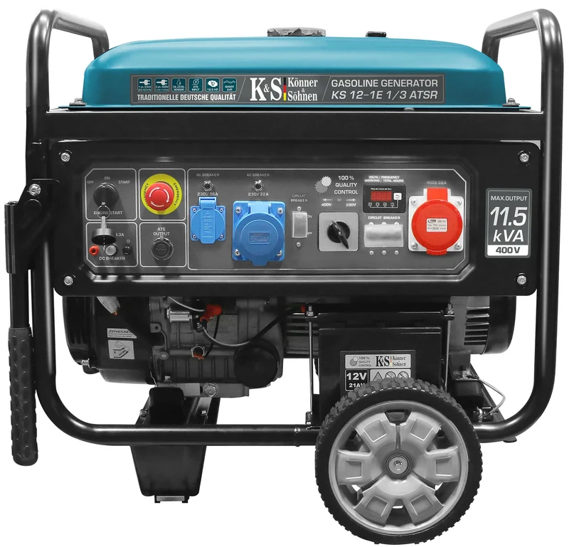 "Könner & Söhnen" Generator KS 12-1E 1/3 ATSR - 8/11.25 kVA Nennleistung - Benzinmotor - 230/400V