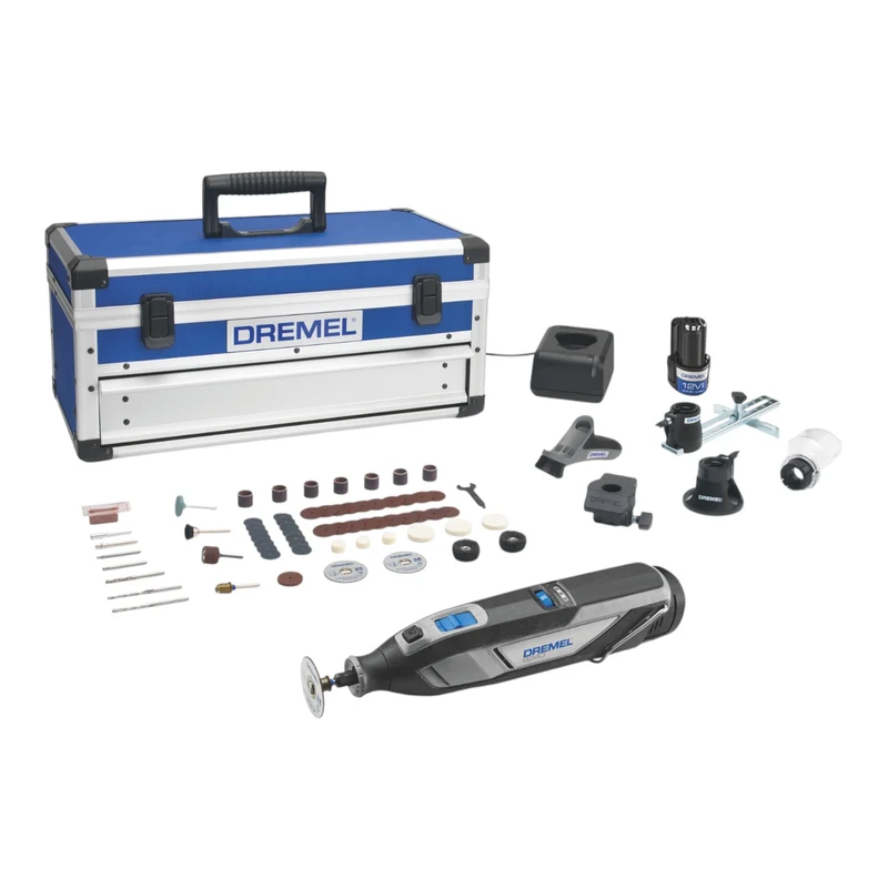 Dremel 8240-5/65 Akku Multifunktionswerkzeug 12 V ( F0138240JK ) + 1x Akku 2,0 Ah + Ladegerät + 65 tlg. Zubehörset