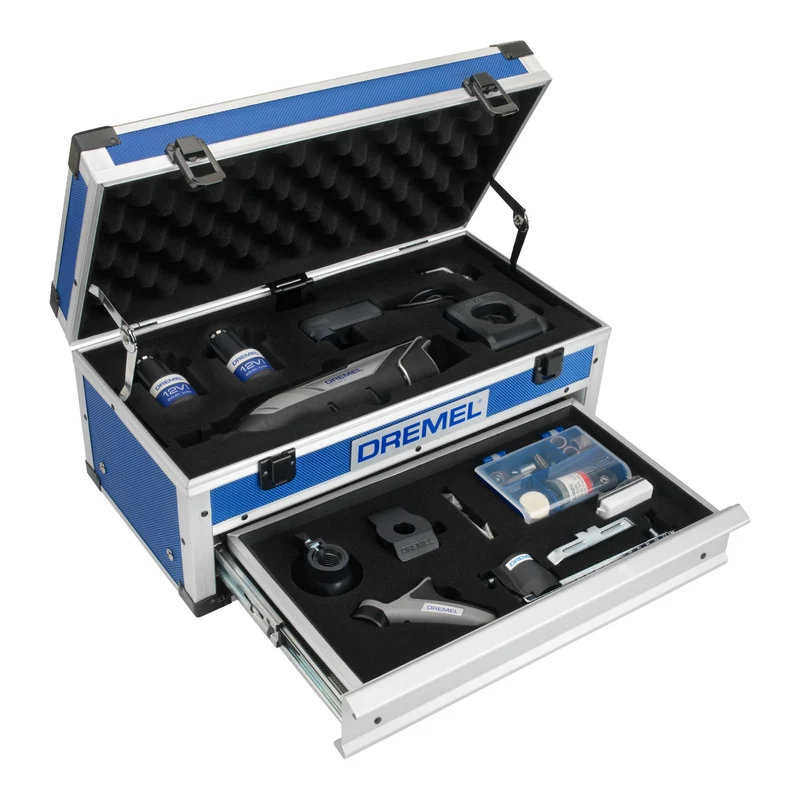 Dremel 8240-5/65 Akku Multifunktionswerkzeug 12 V ( F0138240JK ) + 1x Akku 2,0 Ah + Ladegerät + 65 tlg. Zubehörset