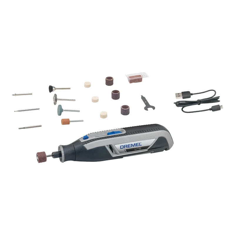 Dremel Lite 7760-15 Akku Multifunktionswerkzeug 3,6 V ( F0137760JA ) + 15 tlg. Zubehörset + Ladekabel