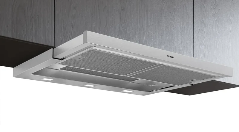 Siemens LI97RA561 iQ500 Flachschirm-Dunsthaube 90 cm Edelstahl + LZ49551 Edelstahl Anbaugriff