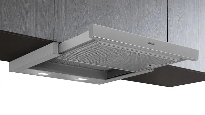 Siemens LI63LA526 iQ100 - Flachschirm-Dunsthaube - 60 cm - Silbermetallic + LZ46551 Edelstahl Griff