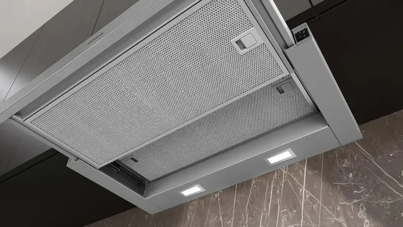 Siemens LI63LA526 iQ100 - Flachschirm-Dunsthaube - 60 cm - Silbermetallic + LZ46551 Edelstahl Griff