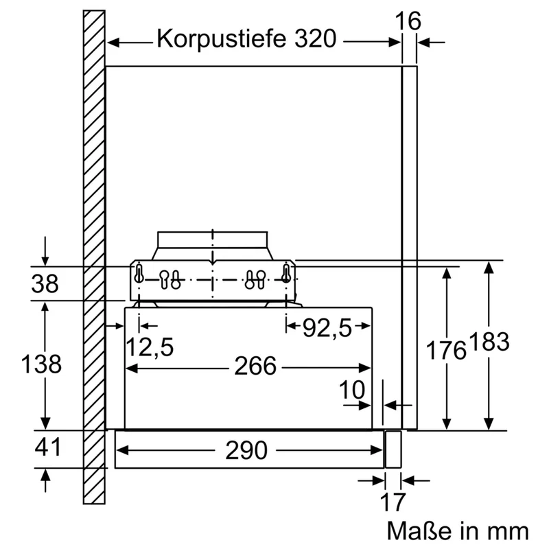 Siemens LI63LA526 iQ100 - Flachschirm-Dunsthaube - 60 cm - Silbermetallic + LZ46551 Edelstahl Griff
