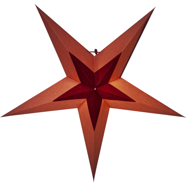 Star Trading Papierstern "Diva" ca. 60 cm Ø, Samtstern in der Mitte, ohne Kabel und Fassung,Vierfarb-Karton
