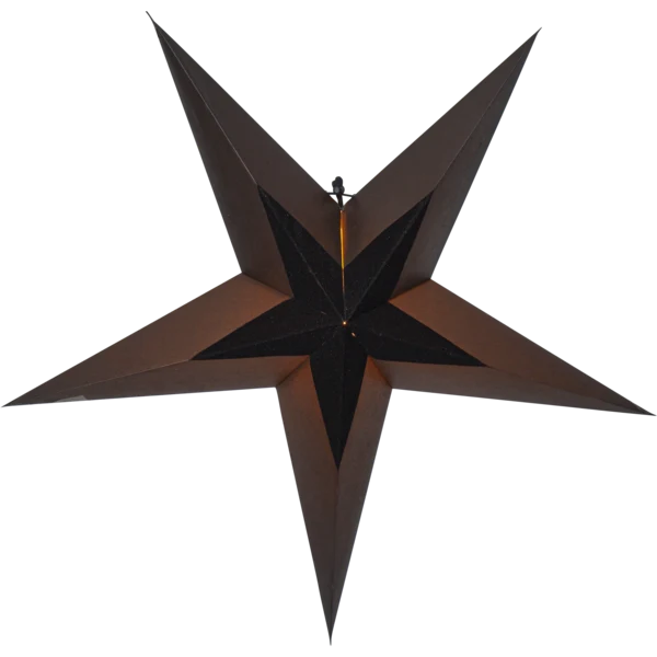 Star Trading Papierstern "Diva" ca. 60 cm Ø, Samtstern in der Mitte, ohne Kabel und Fassung,Vierfarb-Karton