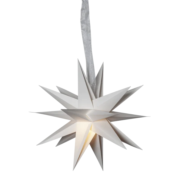 Star Trading Papierstern "December", ca. 45x45 cm, mit Band, ohne Leuchtmittel, Vierfarb-Karton