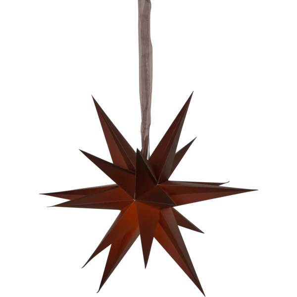 Star Trading Papierstern "December", ca. 45x45 cm, mit Band, ohne Leuchtmittel, Vierfarb-Karton