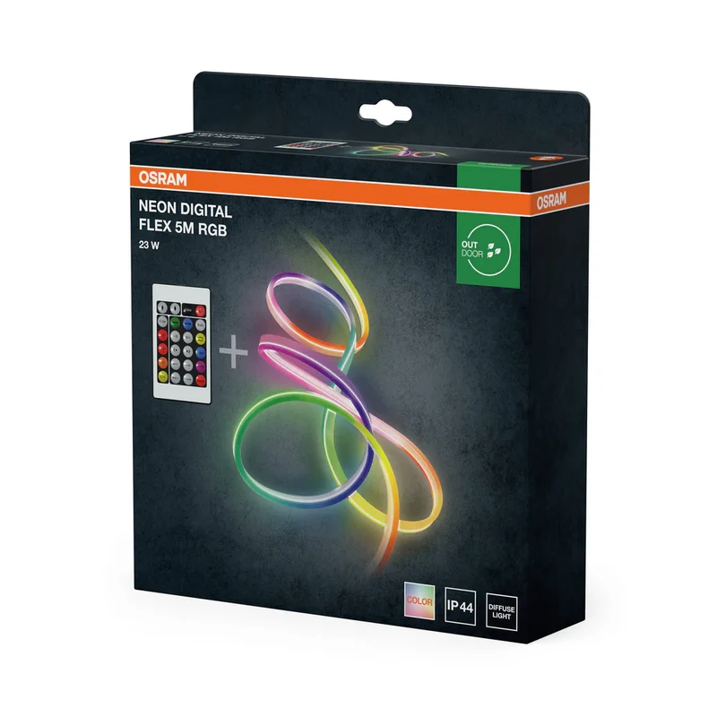 OSRAM NEON DIGITAL Flex outdoor LED Lichtband RGB mit Fernbedienung 23W 5m