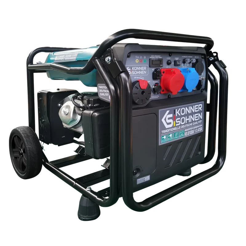 "Könner & Söhnen" Inverter-Generator KS 8100iE 1/3 ATSR - 8kW Nennleistung (230/400V ohne Umschaltverluste abrufbar) - Benzinmotor