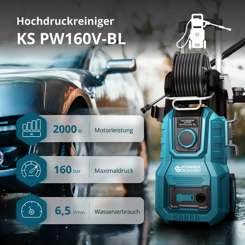 "Könner & Söhnen" Hochdruckreiniger KS PW160V-BL