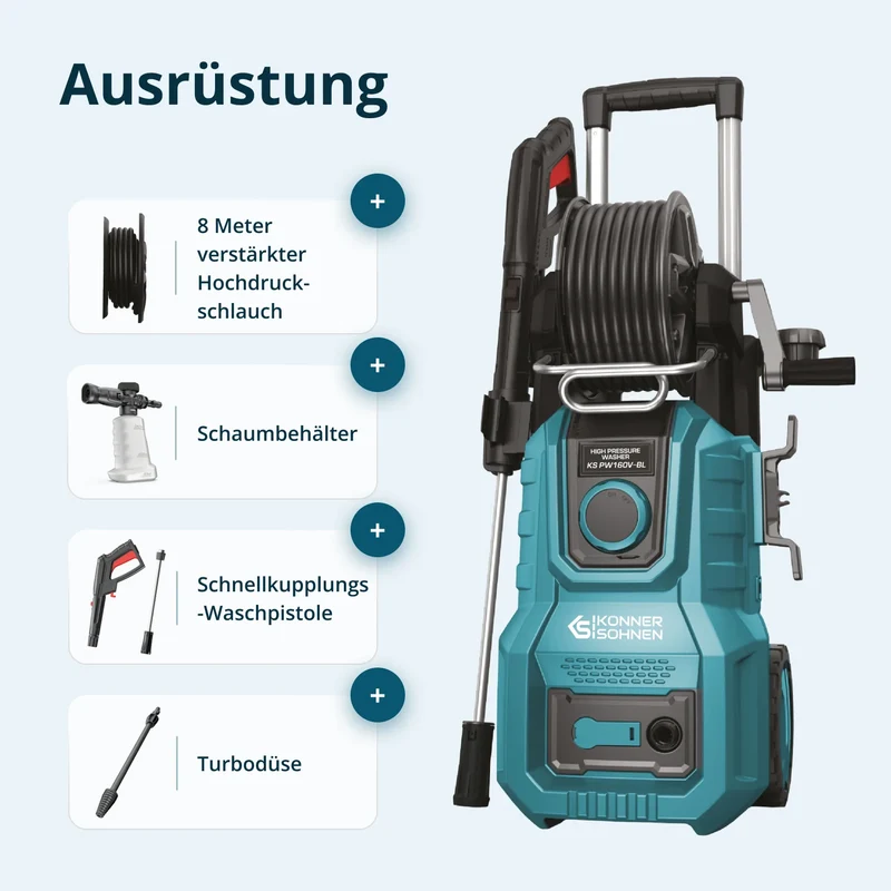 "Könner & Söhnen" Hochdruckreiniger KS PW160V-BL