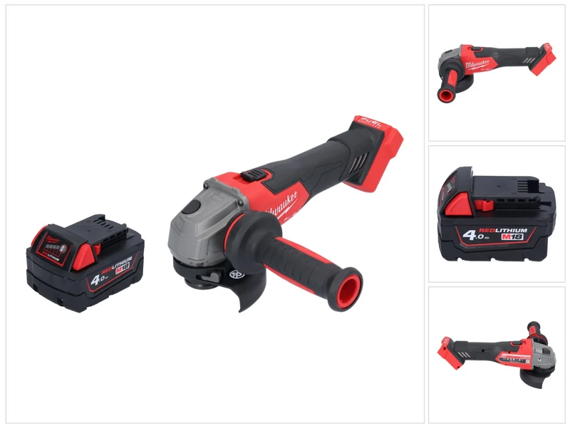 Milwaukee M18 FSAG115X-401 Akku Winkelschleifer 18 V 115 mm Brushless + 1x Akku 4,0 Ah - ohne Ladegerät
