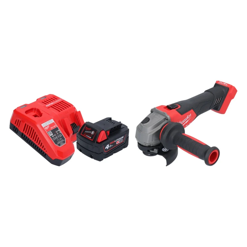 Milwaukee M18 FSAG115X-401 Akku Winkelschleifer 18 V 115 mm Brushless + 1x Akku 4,0 Ah + Ladegerät