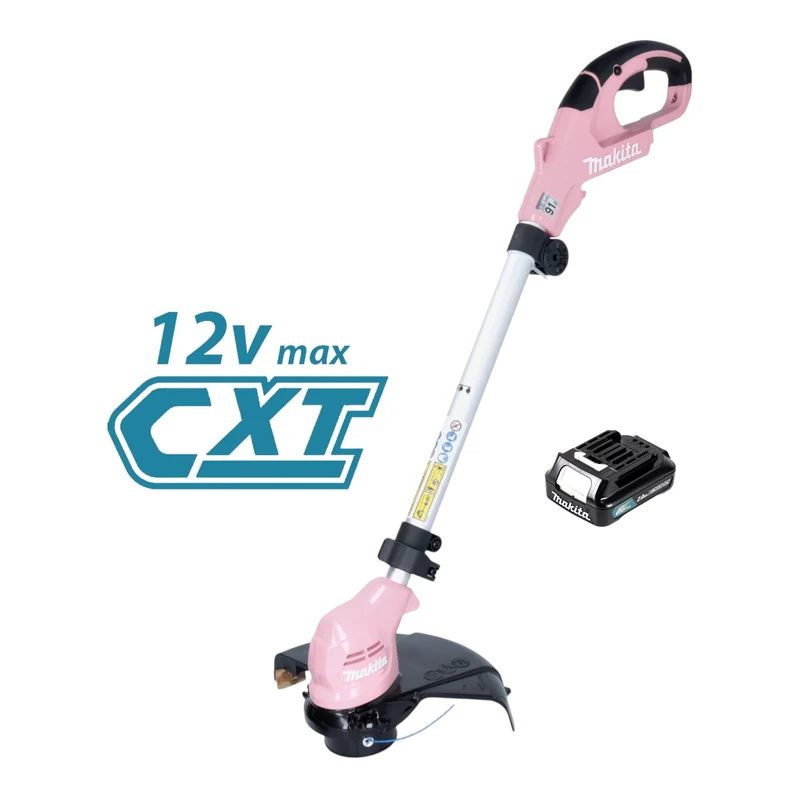 Makita UR 100 DAP Akku Rasentrimmer 12 V max. 260 mm pink + 1x Akku 2,0 Ah - ohne Ladegerät