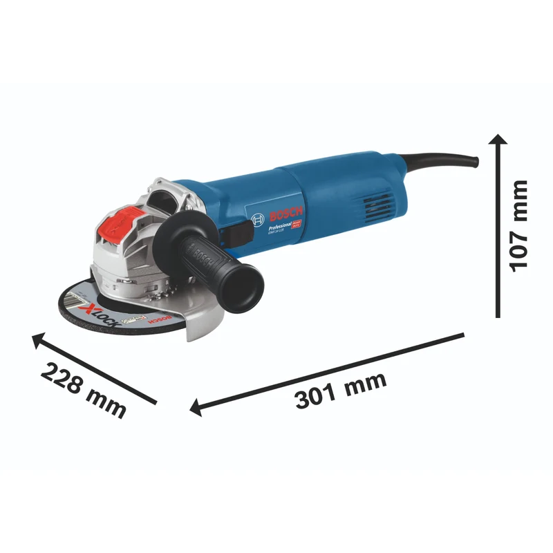 Bosch GWX 14-125 Professional Winkelschleifer 1400 W 125 mm X-Lock ( 06017B7001 ) + Diamanttrennscheibe