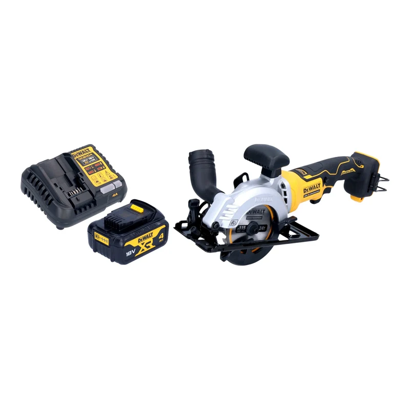 DeWalt DCS 571 M1 Akku Handkreissäge 18 V 115 mm Brushless + 1x Akku 4,0 Ah + Ladegerät