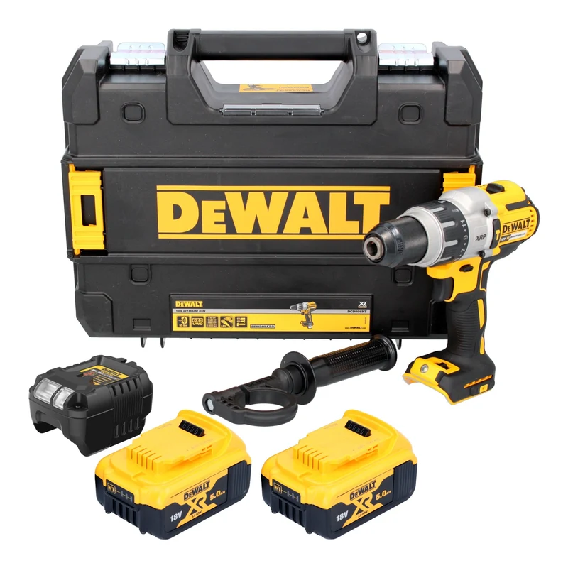 DeWalt DCD 996 P2T Akku Schlagbohrschrauber 18 V 95 Nm Brushless + 2x Akku 5,0 Ah + Ladegerät + TSTAK