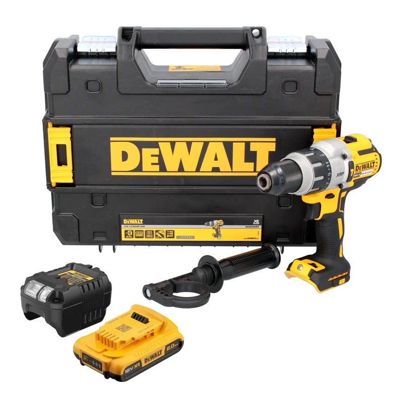DeWalt DCD 996 D1T Akku Schlagbohrschrauber 18 V 95 Nm Brushless + 1x Akku 2,0 Ah + Ladegerät + TSTAK