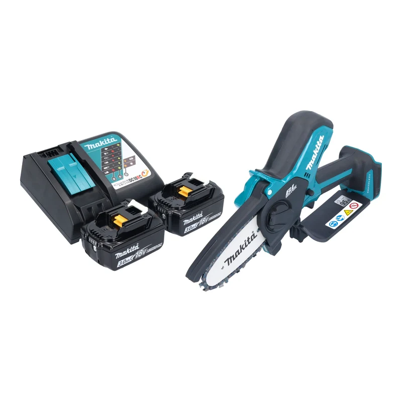 Makita DUC 101 RF201 Akku Astsäge 18 V 10 cm Brushless + 2x Akku 3,0 Ah + Ladegerät