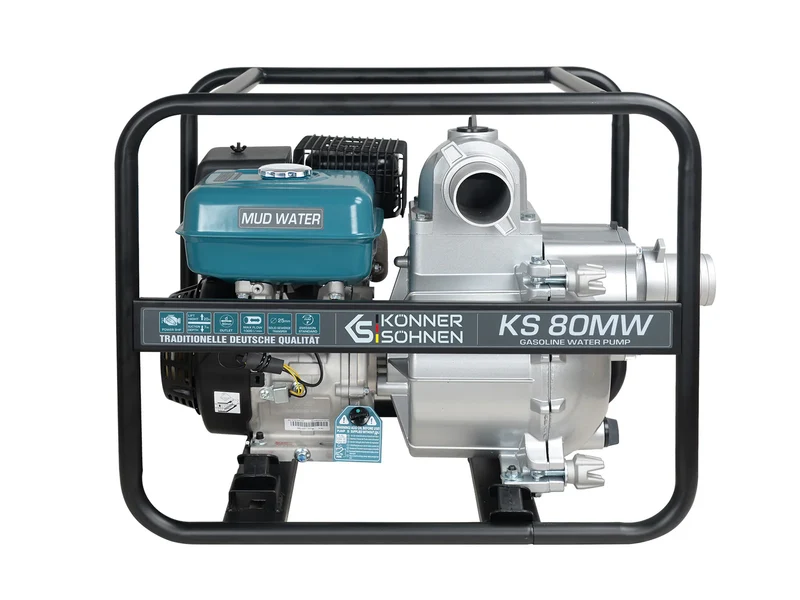 "Könner & Söhnen" Motorpumpe für Schlammwasser KS 80MW - Saughöhe 7m - Förderhöhe 20m
