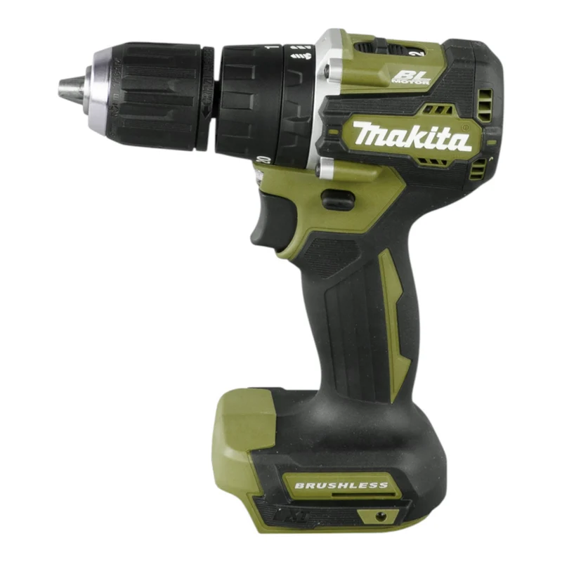 Makita DHP 487 ZO Akku Schlagbohrschrauber 18 V 40 Nm Brushless Olive Outdoor Adventure Serie + 22 tlg. Bit Set - ohne Akku, ohne Ladegerät