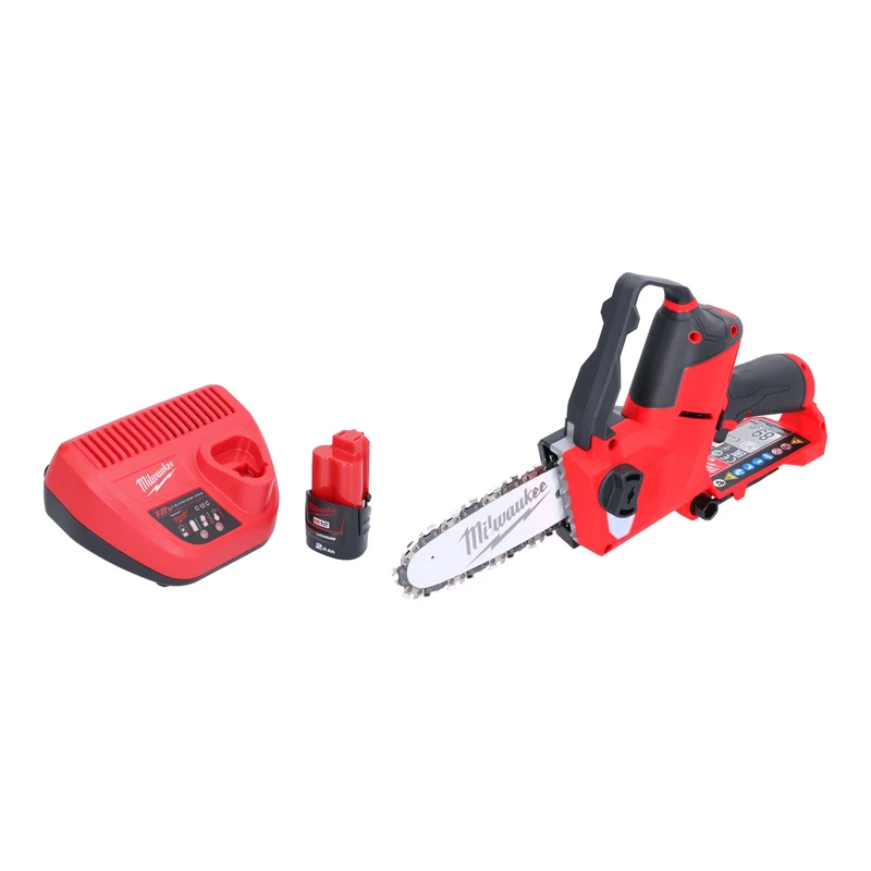Milwaukee M12 FHS-201 Akku Astsäge 12 V 15 cm Brushless + 1x Akku 2,0 Ah + Ladegerät