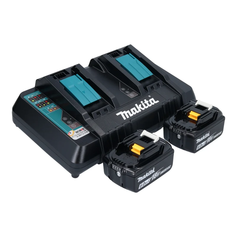 Makita DHW 080 PG2K Akku Hochdruckreiniger 36 V ( 2x 18 V ) 80 bar 380 l/h Brushless + 2x Akku 6,0 Ah + Doppelladegerät