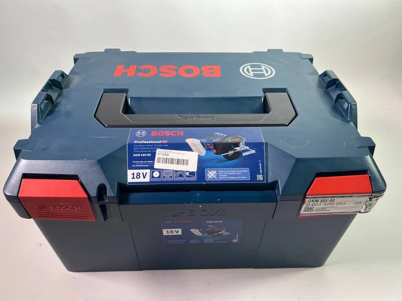 Bosch GKM 18V-50 Professional Akku Metall Handkreissäge 18 V 136 mm ( 06016B8001 ) Brushless + L-Boxx - Leicht Gebraucht