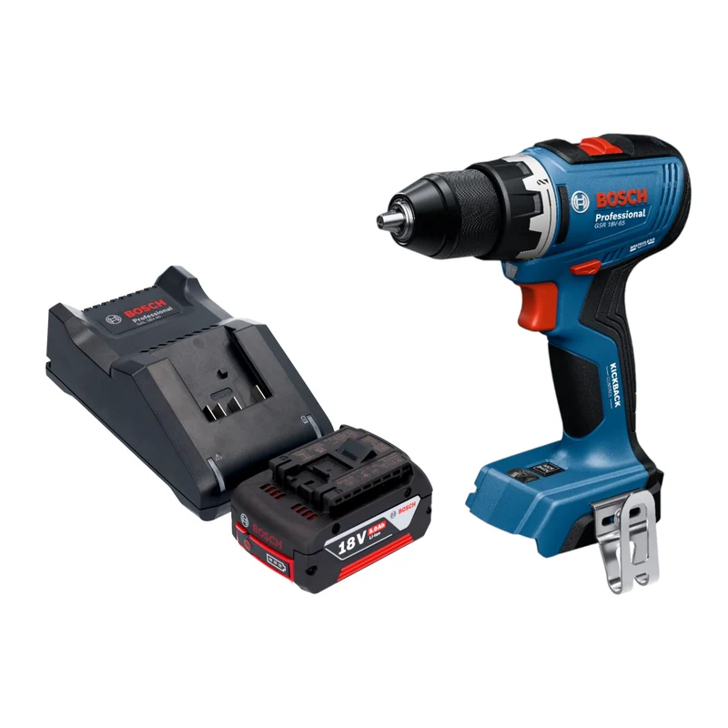 Bosch GSR 18V-65 Professional Akku Bohrschrauber 18 V 63 Nm Brushless + 1x Akku 5,0 Ah + Ladegerät