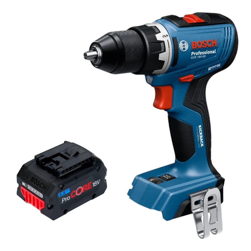 Bosch GSR 18V-65 Professional Akku Bohrschrauber 18 V 63 Nm Brushless + 1x ProCORE Akku 5,5 Ah - ohne Ladegerät