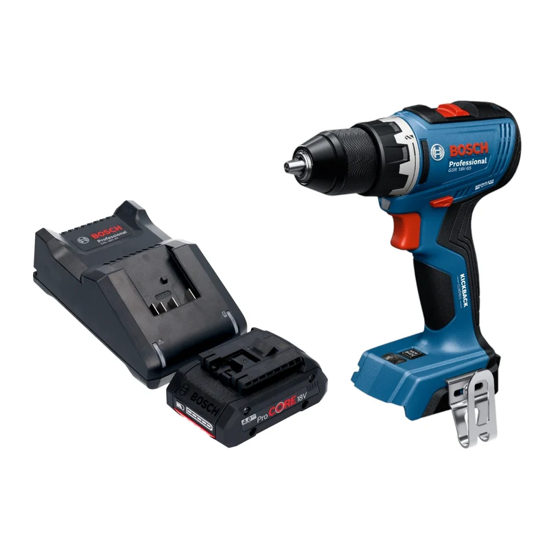 Bosch GSR 18V-65 Professional Akku Bohrschrauber 18 V 63 Nm Brushless + 1x ProCORE Akku 4,0 Ah + Ladegerät