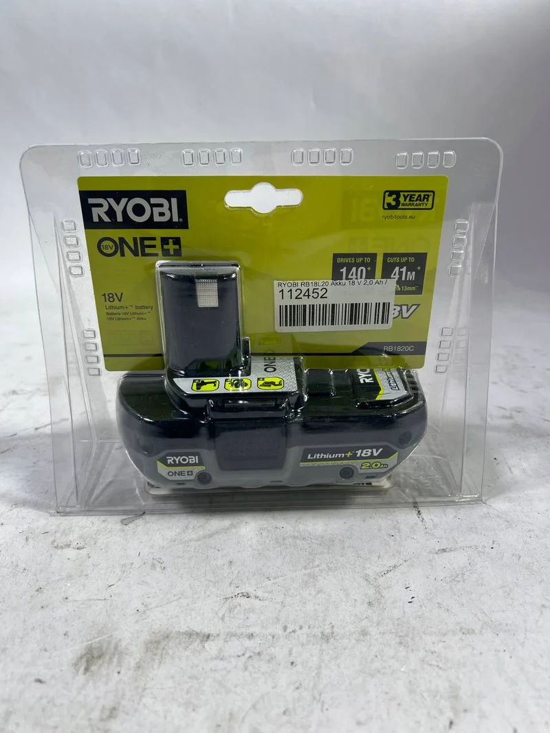 RYOBI RB18L20 Akku 18 V 2,0 Ah / 2000 mAh Li-Ion ( 5133002737 ) - Neuwertig