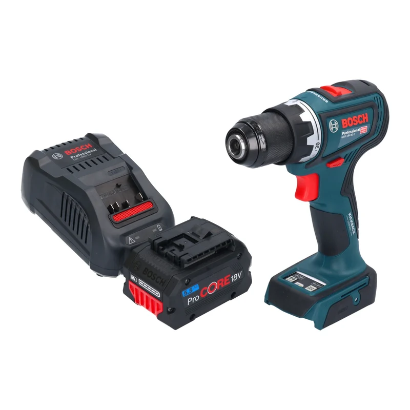Bosch GSR 18V-90 C Professional Akku Bohrschrauber 18 V 64 Nm Brushless + 1x ProCORE Akku 5,5 Ah + Ladegerät